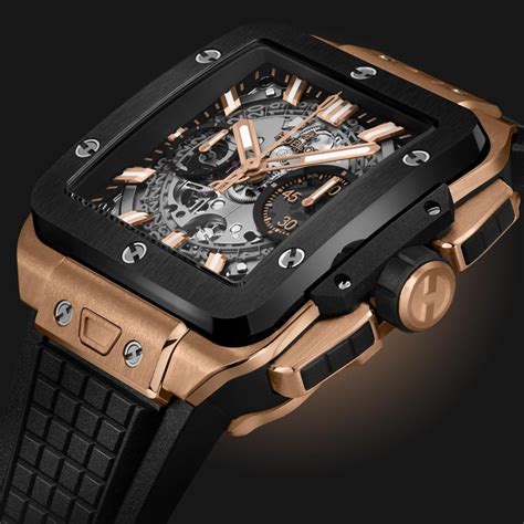 Hublot square bang unico watch